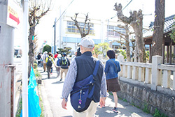 ゴール後は、「岩倉桜まつり」ルートで駅を目指します。